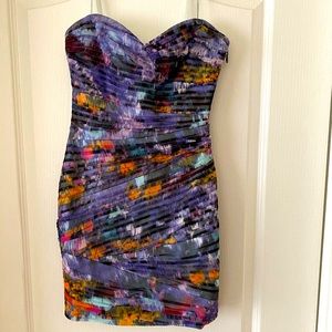 BCBGMAXAZRIA multi-color mini dress
